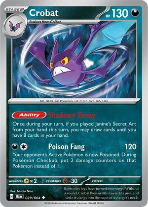 Pokemon TCG - SV: Shrouded Fable - Crobat - 029/064 - Reverse Holofoil