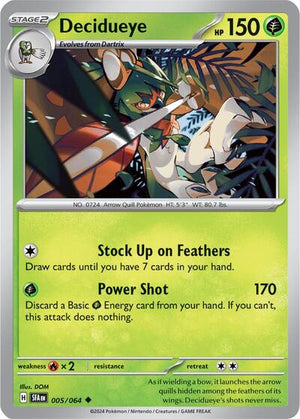 Pokemon TCG - SV: Shrouded Fable - Decidueye - 005/064 - Reverse Holofoil