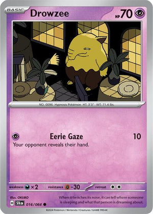 Pokemon TCG - SV: Shrouded Fable - Drowzee - 016/064 - Reverse Holofoil