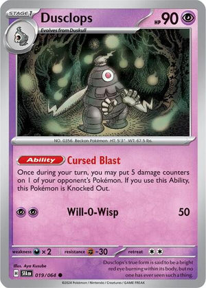 Pokemon TCG - SV: Shrouded Fable - Dusclops - 019/064 - Reverse Holofoil