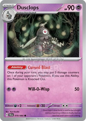 Pokemon TCG - SV: Shrouded Fable - Dusclops - 019/064