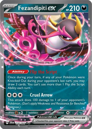 Pokemon TCG - SV: Shrouded Fable - Fezandipiti ex - 038/064 - Holofoil