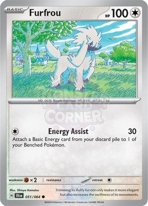 Pokemon TCG - SV: Shrouded Fable - Furfrou - 051/064 - Reverse Holofoil