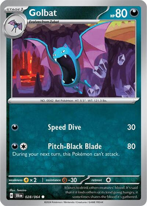 Pokemon TCG - SV: Shrouded Fable - Golbat - 028/064 - Reverse Holofoil