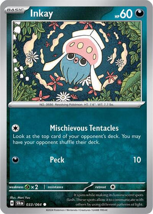 Pokemon TCG - SV: Shrouded Fable - Inkay - 033/064 - Reverse Holofoil