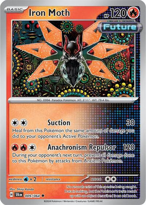 Pokemon TCG - SV: Shrouded Fable - Iron Moth - 009/064 - Reverse Holofoil