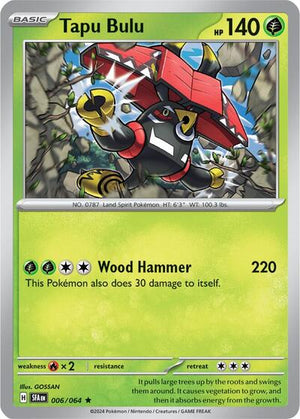 Pokemon TCG - SV: Shrouded Fable - Tapu Bulu - 006/064 - Holofoil