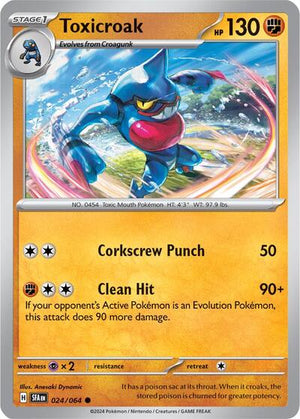 Pokemon TCG - SV: Shrouded Fable - Toxicroak - 024/064 - Reverse Holofoil