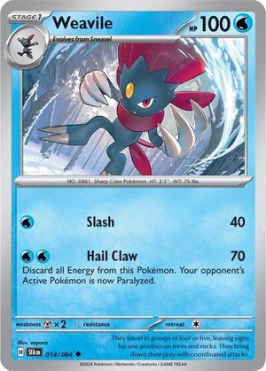Pokemon TCG - SV: Shrouded Fable - Weavile - 014/064