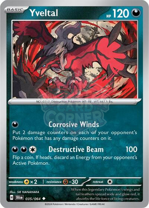 Pokemon TCG - SV: Shrouded Fable - Yveltal - 035/064 - Reverse Holofoil