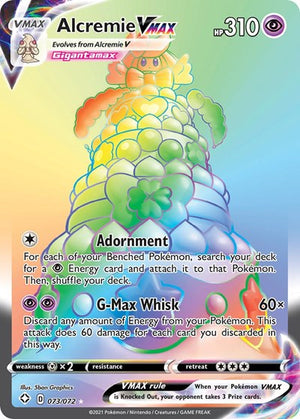 Pokemon TCG - Shining Fates - Alcremie VMAX - 073/072 - Holofoil