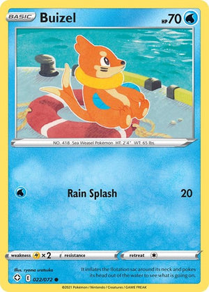 Pokemon TCG - Shining Fates - Buizel - 022/072 - Reverse Holofoil
