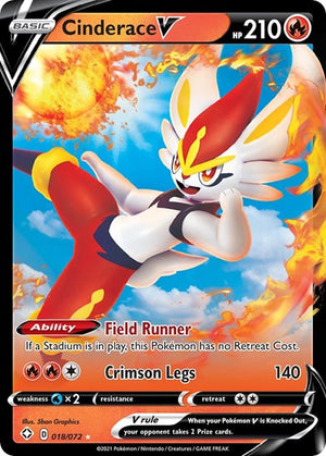 Pokemon TCG - Shining Fates - Cinderace V - 018/072 - Holofoil