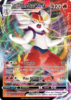 Pokemon TCG - Shining Fates - Cinderace VMAX - 019/072 - Holofoil