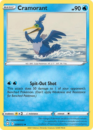 Pokemon TCG - Shining Fates - Cramorant - 028/072 - Reverse Holofoil