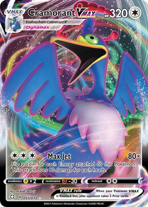 Pokemon TCG - Shining Fates - Cramorant VMAX - 055/072 - Holofoil