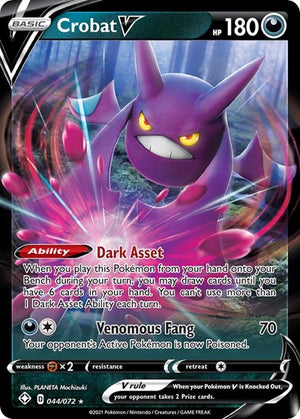 Pokemon TCG - Shining Fates - Crobat V - 044/072 - Holofoil
