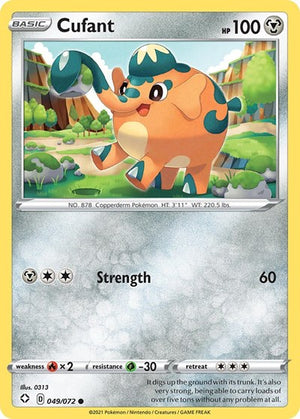 Pokemon TCG - Shining Fates - Cufant - 049/072 - Reverse Holofoil