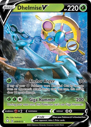 Pokemon TCG - Shining Fates - Dhelmise V - 009/072 - Holofoil