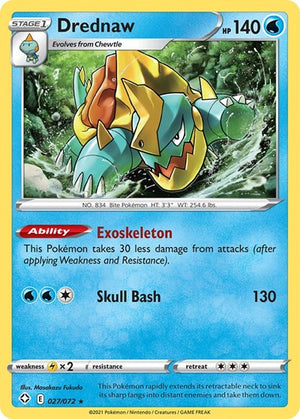 Pokemon TCG - Shining Fates - Drednaw - 027/072