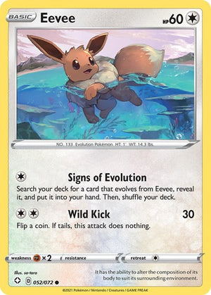 Pokemon TCG - Shining Fates - Eevee - 052/072 - Reverse Holofoil