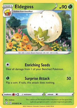 Pokemon TCG - Shining Fates - Eldegoss - 015/072 - Reverse Holofoil