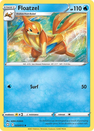 Pokemon TCG - Shining Fates - Floatzel - 023/072