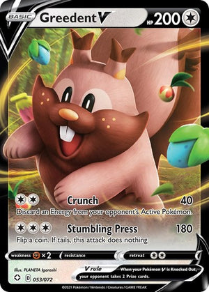 Pokemon TCG - Shining Fates - Greedent V - 053/072 - Holofoil