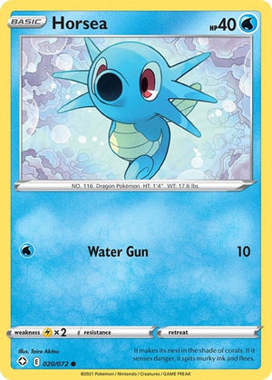 Pokemon TCG - Shining Fates - Horsea - 020/072 - Reverse Holofoil