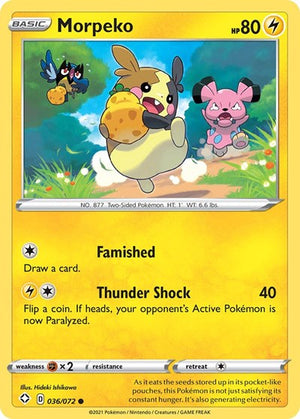 Pokemon TCG - Shining Fates - Morpeko - 036/072 - Reverse Holofoil
