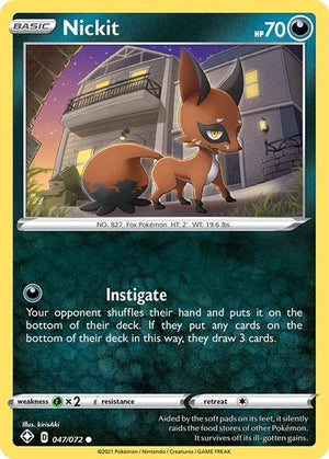 Pokemon TCG - Shining Fates - Nickit - 047/072