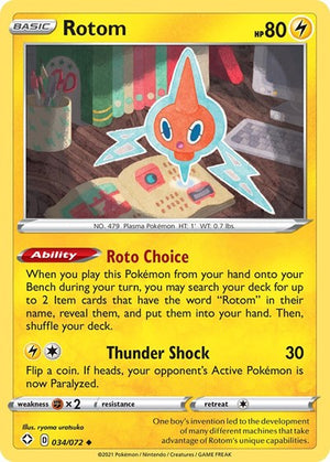 Pokemon TCG - Shining Fates - Rotom - 034/072 - Reverse Holofoil