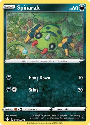 Pokemon TCG - Shining Fates - Spinarak - 043/072