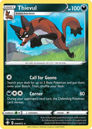 Pokemon TCG - Shining Fates - Thievul - 048/072 - Reverse Holofoil