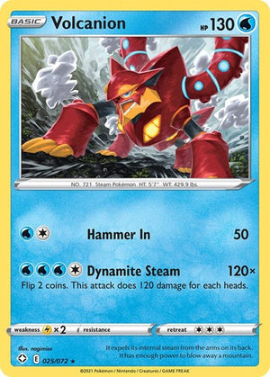 Pokemon TCG - Shining Fates - Volcanion - 025/072 - Reverse Holofoil