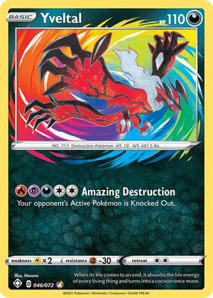 Pokemon TCG - Shining Fates - Yveltal - 046/072 - Holofoil