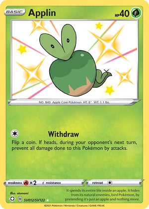 Pokemon TCG - Shining Fates: Shiny Vault - Applin - SV012/SV122 - Holofoil