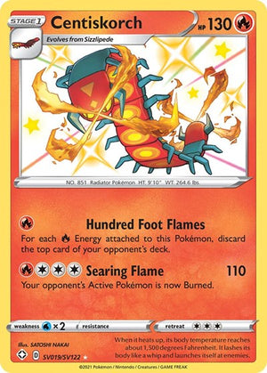 Pokemon TCG - Shining Fates: Shiny Vault - Centiskorch - SV019/SV122 - Holofoil