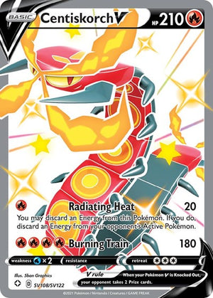 Pokemon TCG - Shining Fates: Shiny Vault - Centiskorch V - SV108/SV122 - Holofoil