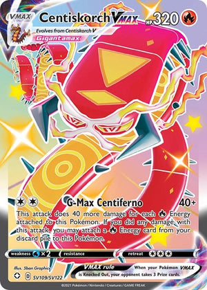 Pokemon TCG - Shining Fates: Shiny Vault - Centiskorch VMAX - SV109/SV122 - Holofoil