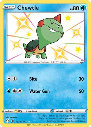 Pokemon TCG - Shining Fates: Shiny Vault - Chewtle - SV028/SV122 - Holofoil