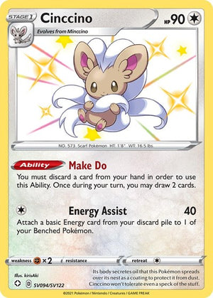 Pokemon TCG - Shining Fates: Shiny Vault - Cinccino - SV094/SV122 - Holofoil