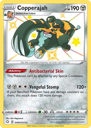 Pokemon TCG - Shining Fates: Shiny Vault - Copperajah - SV091/SV122 - Holofoil