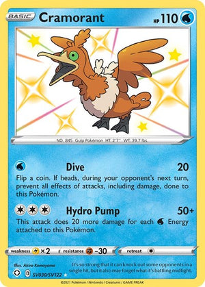 Pokemon TCG - Shining Fates: Shiny Vault - Cramorant - SV030/SV122 - Holofoil