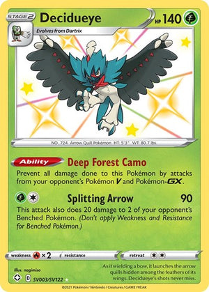 Pokemon TCG - Shining Fates: Shiny Vault - Decidueye - SV003/SV122 - Holofoil