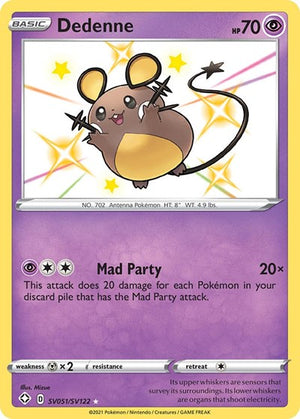 Pokemon TCG - Shining Fates: Shiny Vault - Dedenne - SV051/SV122 - Holofoil