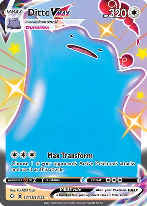 Pokemon TCG - Shining Fates: Shiny Vault - Ditto VMAX - SV119/SV122 - Holofoil