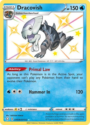 Pokemon TCG - Shining Fates: Shiny Vault - Dracovish - SV036/SV122 - Holofoil
