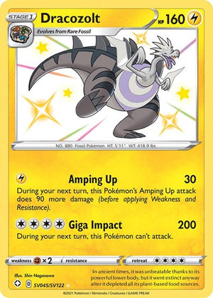 Pokemon TCG - Shining Fates: Shiny Vault - Dracozolt - SV045/SV122 - Holofoil