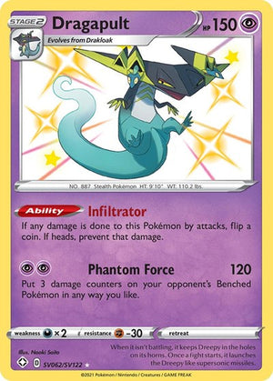 Pokemon TCG - Shining Fates: Shiny Vault - Dragapult - SV062/SV122 - Holofoil